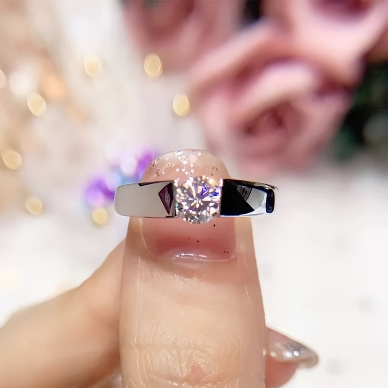 0.5CT Solitaire Stone Ring for Wedding Band Anniversary